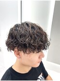 刈り上げマッシュ×波巻きパーマ【松戸/メンズ】