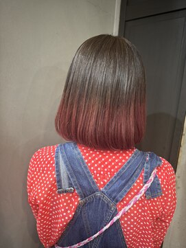 アクト 三鷹店(ACT) ナチュラルレッドグラデーション  ボブ