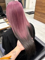 ネクスト 池袋(NEXT) ダブルカラー/ピンク×ブラック/グラデーション