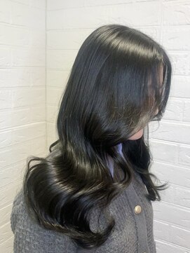ヘアースペースブルーム プリュス 石橋店(HAIR SPACE BLOOM plus) #透明感カラー#オリーブグレージュ#顔まわりレイヤーカット