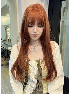 シェノン バイ アランスミシー 表参道(CHAINON by Alan smithee) オレンジブラウン韓国レイヤーカット