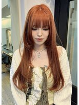 シェノン バイ アランスミシー 表参道(CHAINON by Alan smithee) オレンジブラウン韓国レイヤーカット