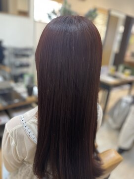 クロエバイラヴィズム 郡山さくら通り店(CLOE by LUVISM) ピンクベージュ×ロングスタイル