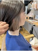透明感ベージュ×インナーカラー