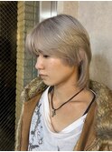 メンズメンズブリーチメンズカットメンズウルフ毛流れパーマ
