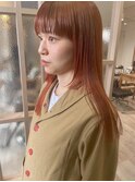 ブリーチなしダブルカラー＊ピンクオレンジ