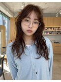 ロングレイヤーマロンベージュ