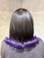 TONE(トーン)by Chara 池袋 髪質改善 ダブルカラー 【4月上旬OPEN(予定)】 裾カラーのグラデーションカラー/パープルカラー【池袋東通り】