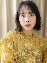 カバーヘアアンドスパ ブリス 浦和(COVER HAIR&SPA bliss) ダークアッシュブラウン切りっぱなしくびれボブX浦和20代30代