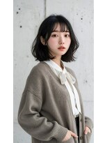コートフィールエー(CO_T feel.a) 暗髪でも重くない!透明感たっぷり大人可愛い波巻きボブ