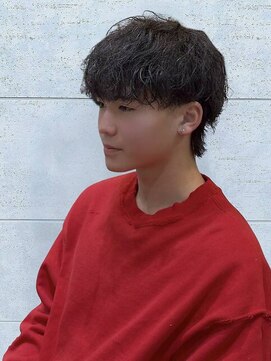 グラム(gram) 校則OK◎シャドウパーマのマッシュウルフ