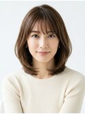 白髪ぼかし40代内巻きボブ