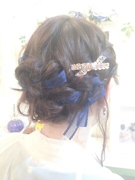フランベアー(Franc Bear) 【リボン編み込み】ラッピングヘアー【ヘアアレンジ】