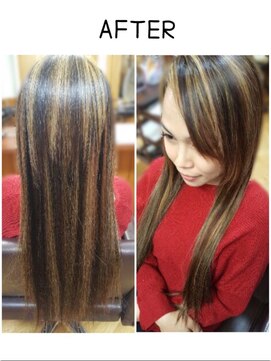 エクステンション クーチャー(Extention Cu'cha) エクステ120g付け放題 ビフォーアフター