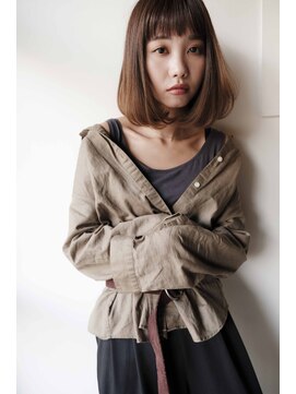 ヘアデザイン ソラ(Sola) アンティークモードスタイル 内巻き丸みボブ×ブラウン