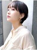 【December】大人かわいい 黒髪 前髪あり マッシュショート♪