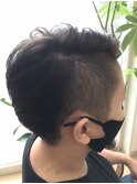ツーブロックアシメ流し