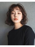 アゴ下ボブ×ニュアンスウェーブ