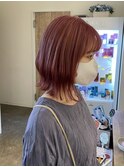 ピンクカラー×くびれボブ