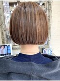 新宿 大人可愛い 20代30代40代 丸みショート 切りっぱなしボブ