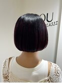 顔まわりレイヤーボブ×ワインレッド【瀬口】