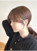 顔まわり/レイヤーカット/韓国/ロングヘア/ベージュ
