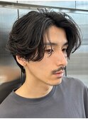渋谷ニュアンスパーマミディアムセンターパートツイストパーマ●