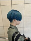 【20代】刈上げマッシュ×マリンブルー