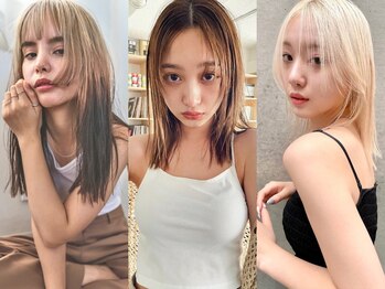 グリーン 原宿(green)の写真/自由自在にアレンジができるブリーチなしダブルカラー・ブリーチカラーのデザインでダメージレスに垢抜け＊