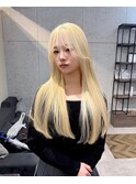 ロングヘア!抜きっぱなしブロンド ふじゆー