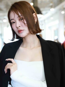 スペシャルオオサカ 難波店(Special OSAKA) 切りっぱなしボブ/外はね/ショコラブラン