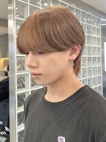 オリーブベージュメンズミルクティーベージュシースルーマッシュ