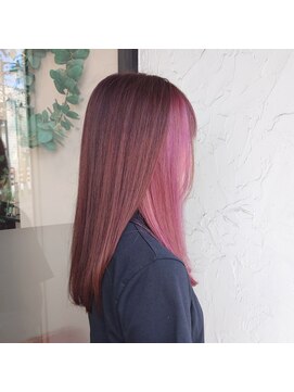 ケーズヘアー 大和田店(k's Hair) へムライト~イヤリング×ピンク