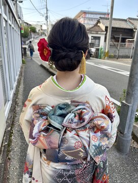 振袖/シニヨン/きれいめ