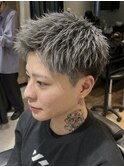 スパイキーショート　刈り上げ