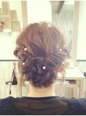 波巻きお呼ばれヘアセット