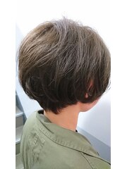 グレージュゆるふわボブ【miel hair blanc】