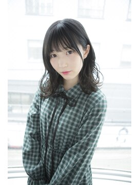 サロンドミルク 原宿(salon de MiLK) 【salon de MiLK 原宿】イルミナカラー×耳かけゆるウェーブ