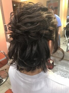 ネオリーブ コパン 鶴見店(Neolive copain) ボブのハーフアップ ヘアセット neolivecopain