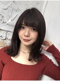 アッシュブラウン外ハネミディ Lond avenir 本田