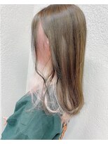 アジールヘア 所沢プロペ通り店(agir hair) ペールホワイトピンクインナーイヤリングカラー