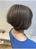 大人ノーブルまるみシルエット透明感ブラウンショート