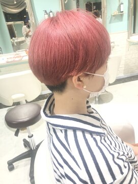 ミエルヘアーエスト 新宿店(mielhair est) ショート×エモピンク