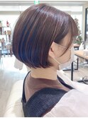 【I.】大人可愛い小顔前下がりまるみショートボブ 川口