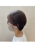 丸みショートスタイル/アッシュ系カラー【青木元子】