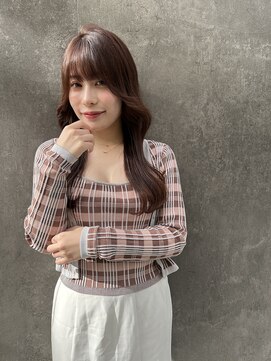 ロンド ストラーダ 心斎橋(Lond strada) 韓国前髪顔周りロング×デザインカラー[心斎橋/髪質改善]