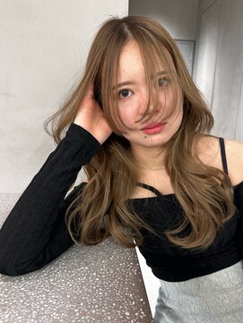 サイン 渋谷(SIGN) レイヤーカットインナーカラーイヤリングカラー色落ち綺麗表参道