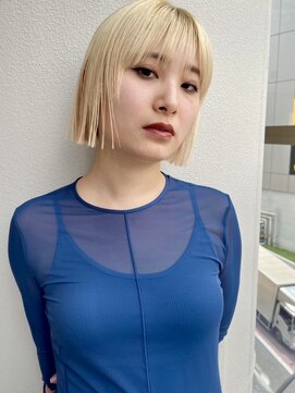 ミンクス渋谷スマートサロン(MINX shibuya smart salon) 似合わせ イメチェンヘアスタイル ハッシュカット フルバング