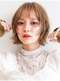 大人可愛い20代30代40代黒髪前下がりひし形小顔ボブ