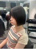 韓国ボブ/ミニボブ/切りっぱなし/千葉駅【白井愛海】